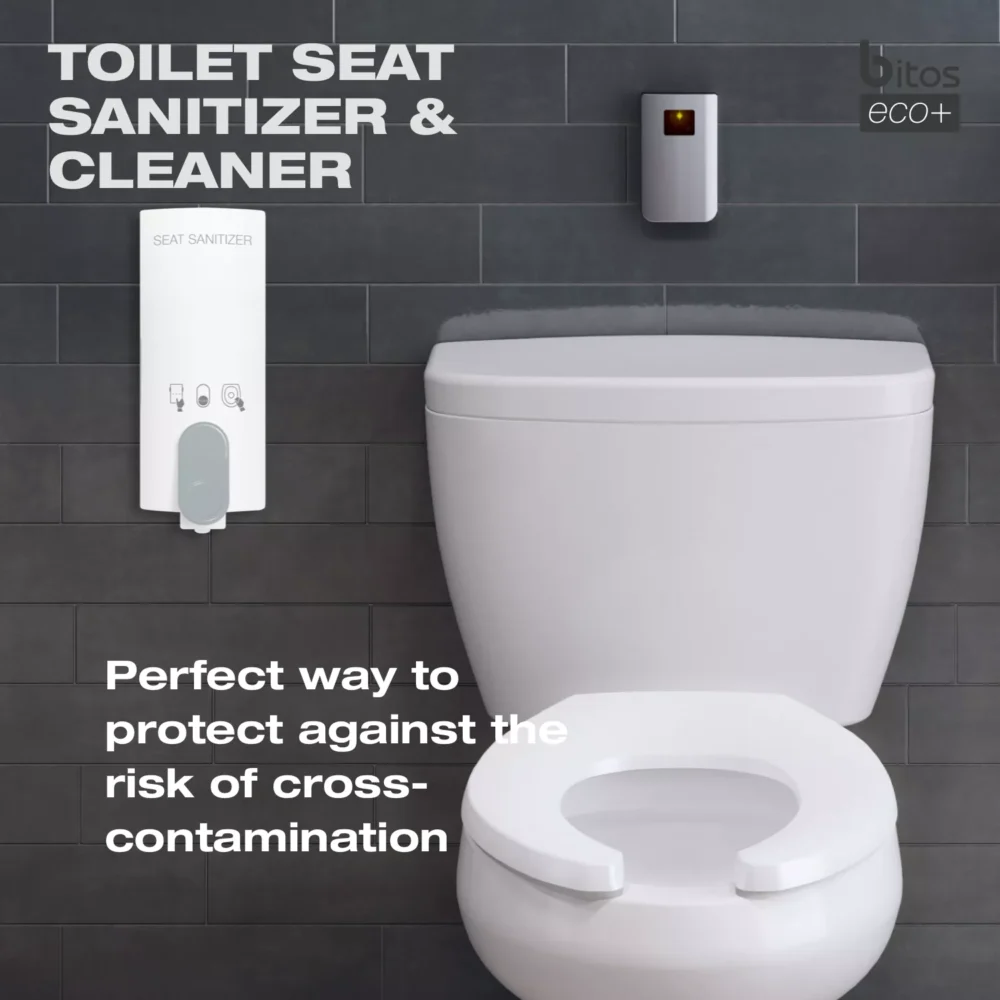 Toilet Seat Sanitizer Bitos eco+, clean the toilet seat before use to avoid the risk of cross-contamination.